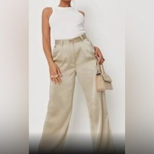 Missguided Tall satin wide leg pants